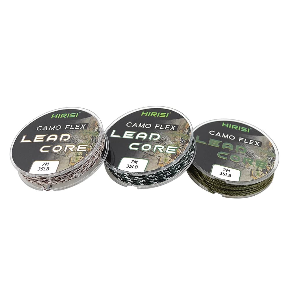 Leadcore carp fishing 35LB 7m pour confection de hair rigs 3 couleurs tressé plombé équipement carpe