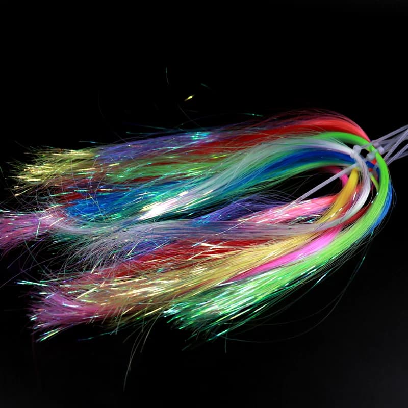 Flashabou UV Pearl Ice Wing Bimoo pour montage de mouches, streamers pêche truite saumon brochet matériel leurre