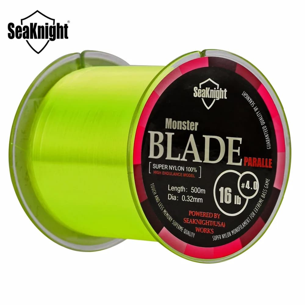 Ligne monofilament SeaKnight Blade 500m nylon japonais 2-35LB - Matériau premium pour pêche à la carpe et pêche en mer