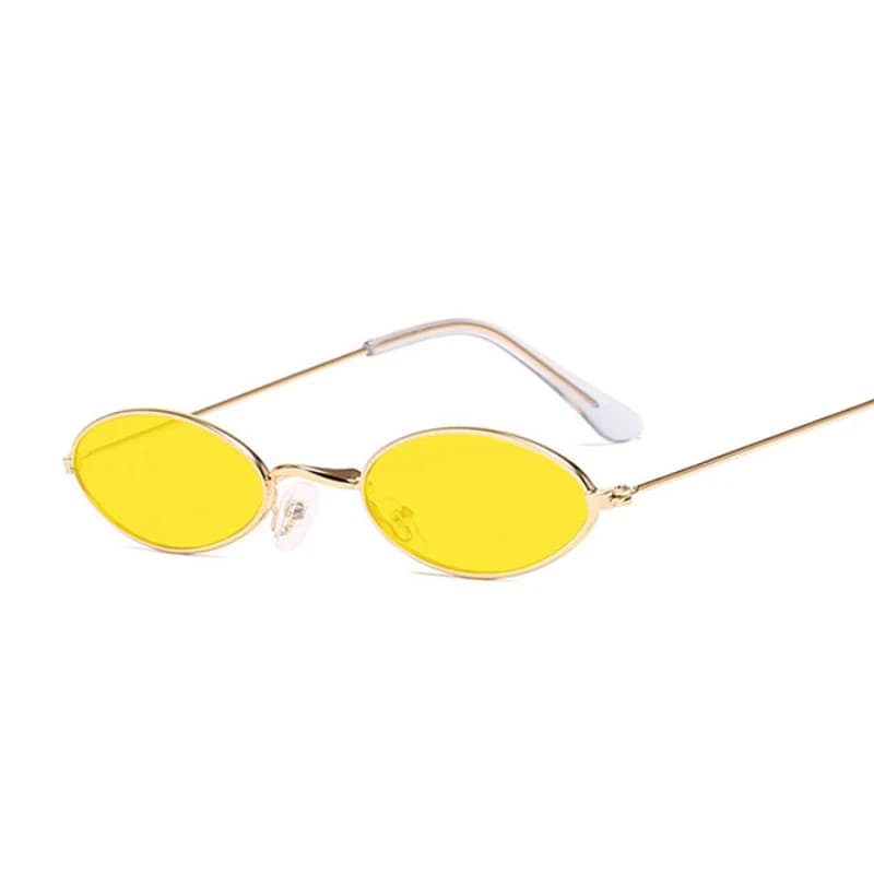 Lunettes de soleil rétro femme ovale vintage noir rouge métal ZBHWISH miroir pour pêche à la mode