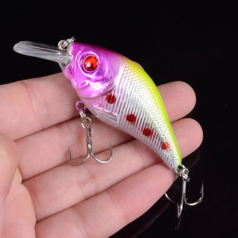 Leurre Hard VIB 7.5cm 10.2g - Crankbait coulant avec hameçons triples pour pêche carnassier