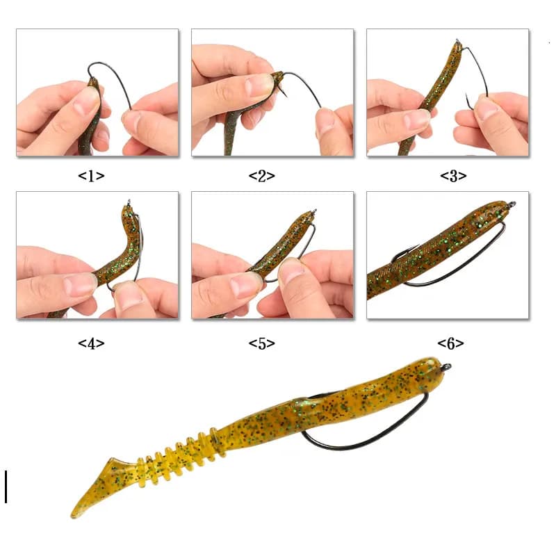 100 hameçons pêche leurres souples gros gap pour carnassiers, acier carbone noir, modèle crank barbelé, lot de 100