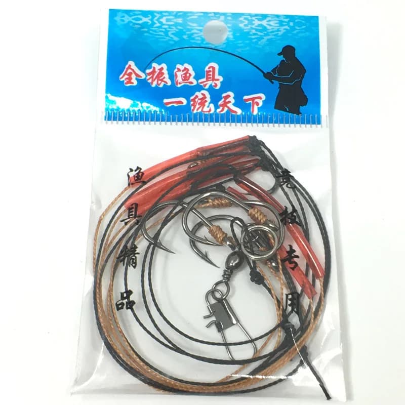 Hameçons de pêche acier haute teneur en carbone KMRESA, 5 hameçons avec émerillons et leurres, tailles