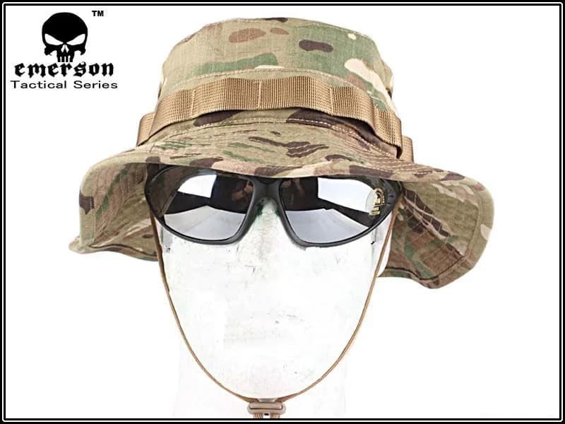 Chapeau tactique EMERSON boonie anti-rayures pour pêche camouflage MC