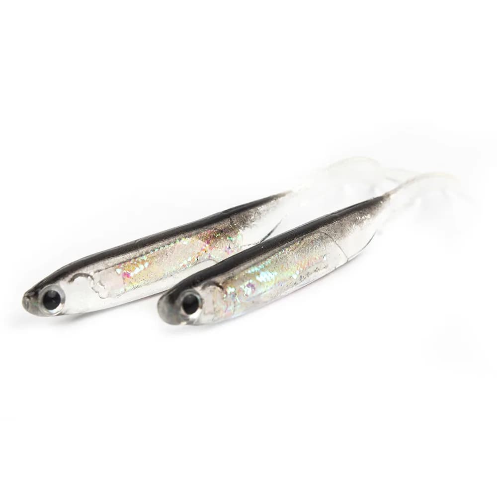 Lot 5 leurres souples T Tail 7-7.5cm - Appâts arc-en-ciel à paillettes pour pêche spinner