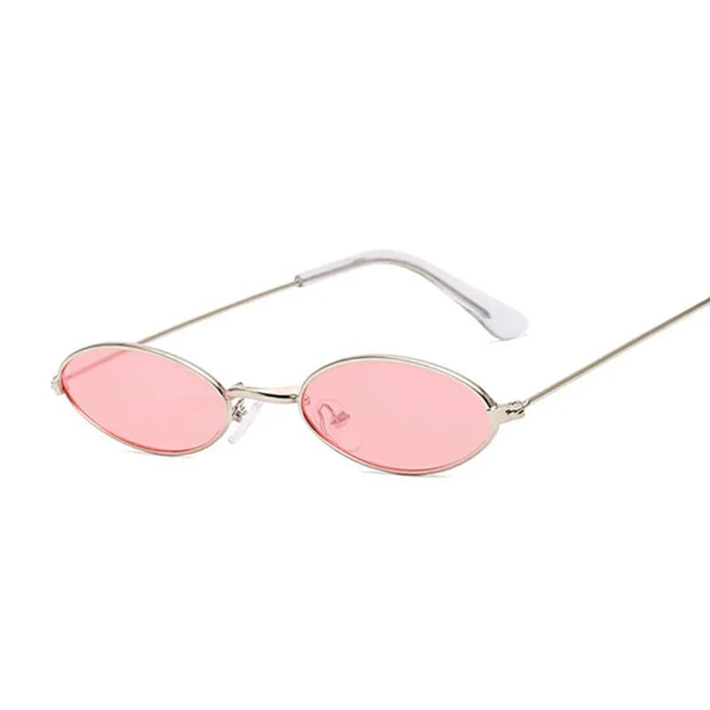 Lunettes de soleil rétro femme ovale vintage noir rouge métal ZBHWISH miroir pour pêche à la mode