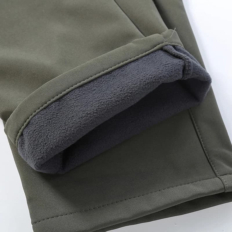 Pantalon stretch waterproof homme hiver épais chaud pêche polaire peau de requin tactique