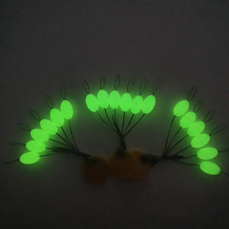 30 pièces flotteurs luminescents ovale mini pêche espace haricots J303, fixation facile comme un stop float