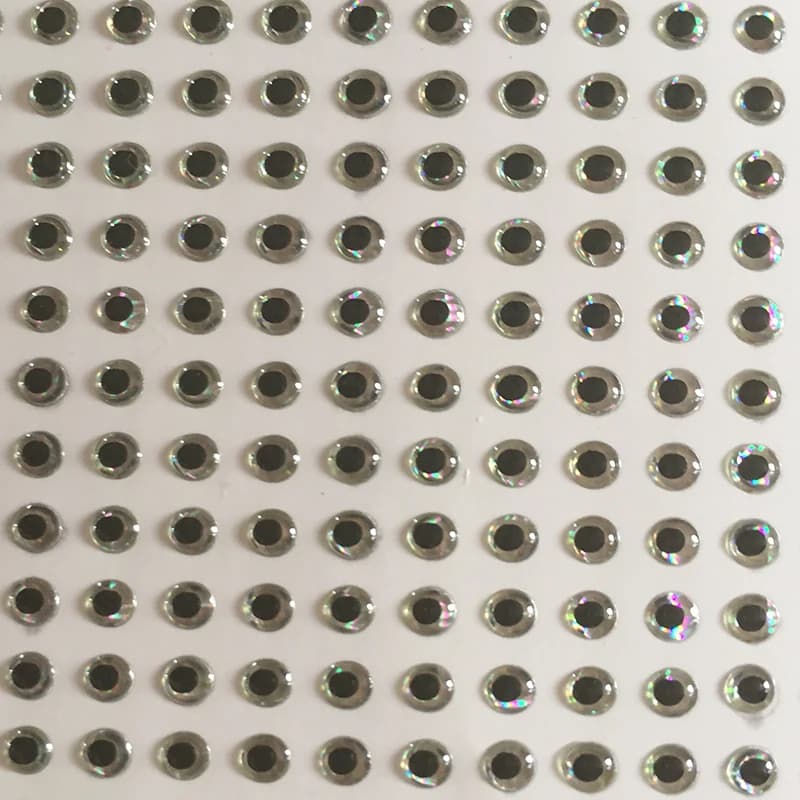 Yeux 3D XIDIAOYU 300 pièces pour leurres - Accessoires de customisation argent/rouge 3mm à 6mm
