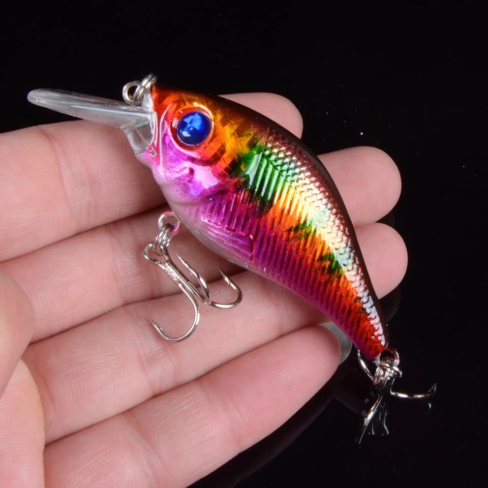 Leurre Hard VIB 7.5cm 10.2g - Crankbait coulant avec hameçons triples pour pêche carnassier