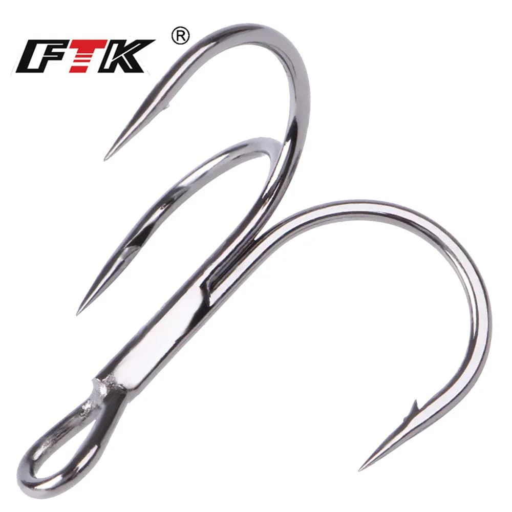 Hameçons triple FTK pour pêche au leurre, appâts et mouche, eau douce et mer