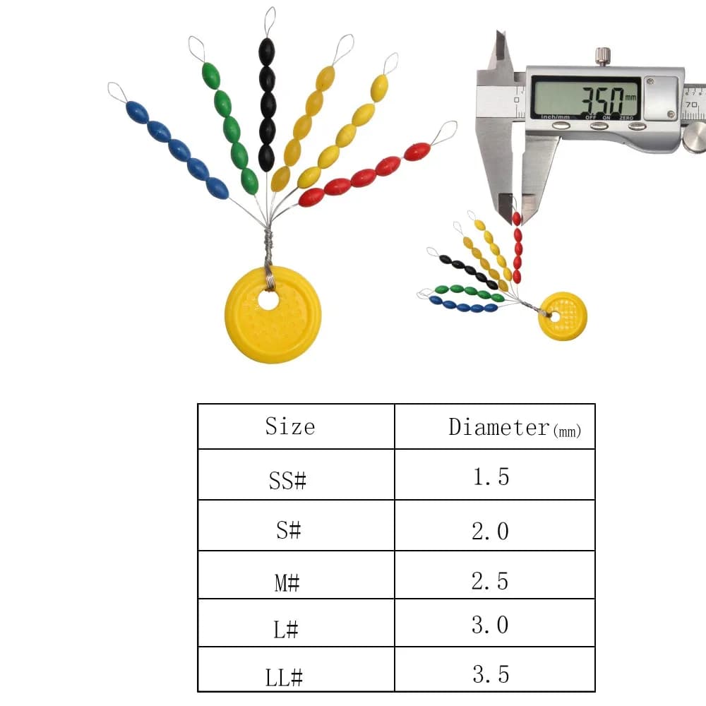 Stops ovale Easy Catch 150 pièces pour plombs et flotteurs, connecteur ligne de pêche robuste