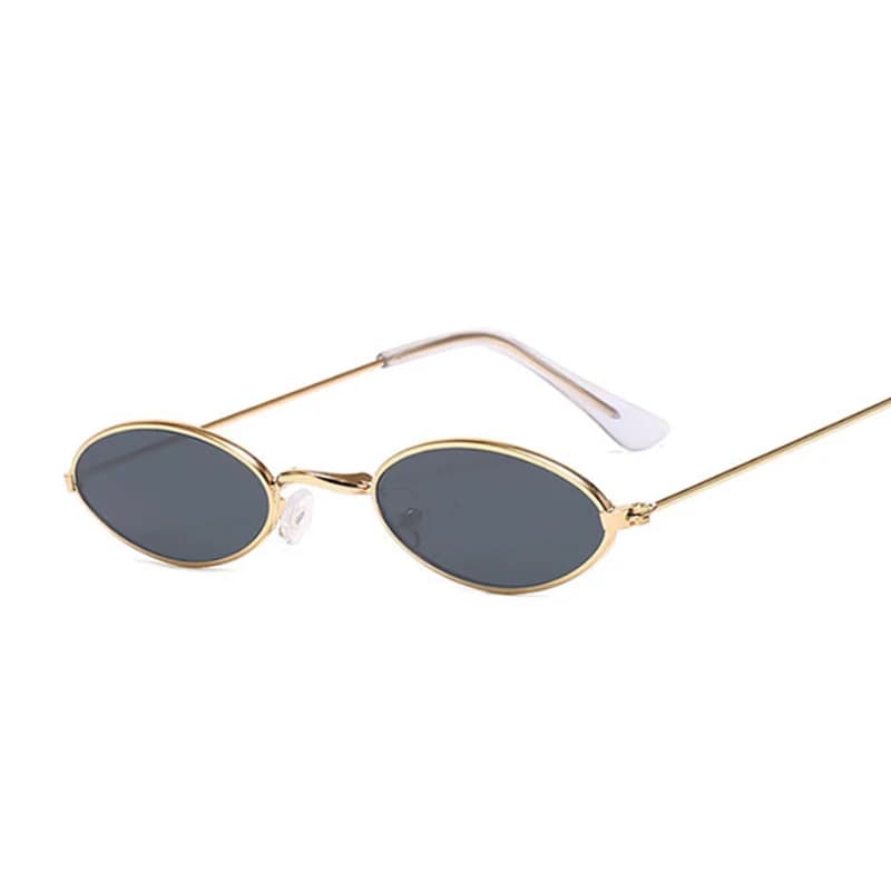 Lunettes de soleil rétro femme ovale vintage noir rouge métal ZBHWISH miroir pour pêche à la mode