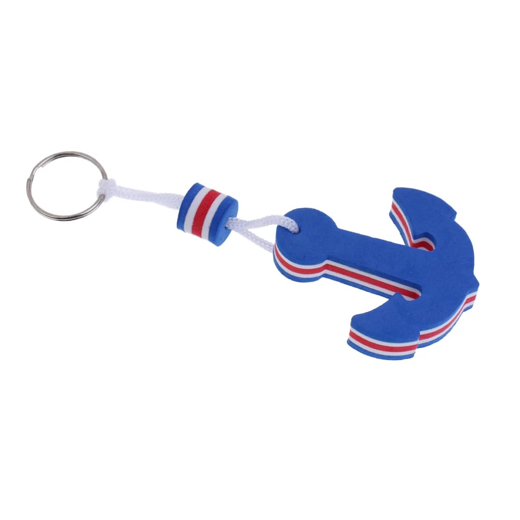 Porte-clés flottant ancre bleu pour bateau de pêche - Accessoire de remplacement flottable et sécurisé