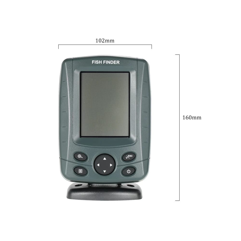 Détecteur de poissons Phiradar sonar portable 3.5 pouces LCD 14 langues pour échosondeur pêche profondeur