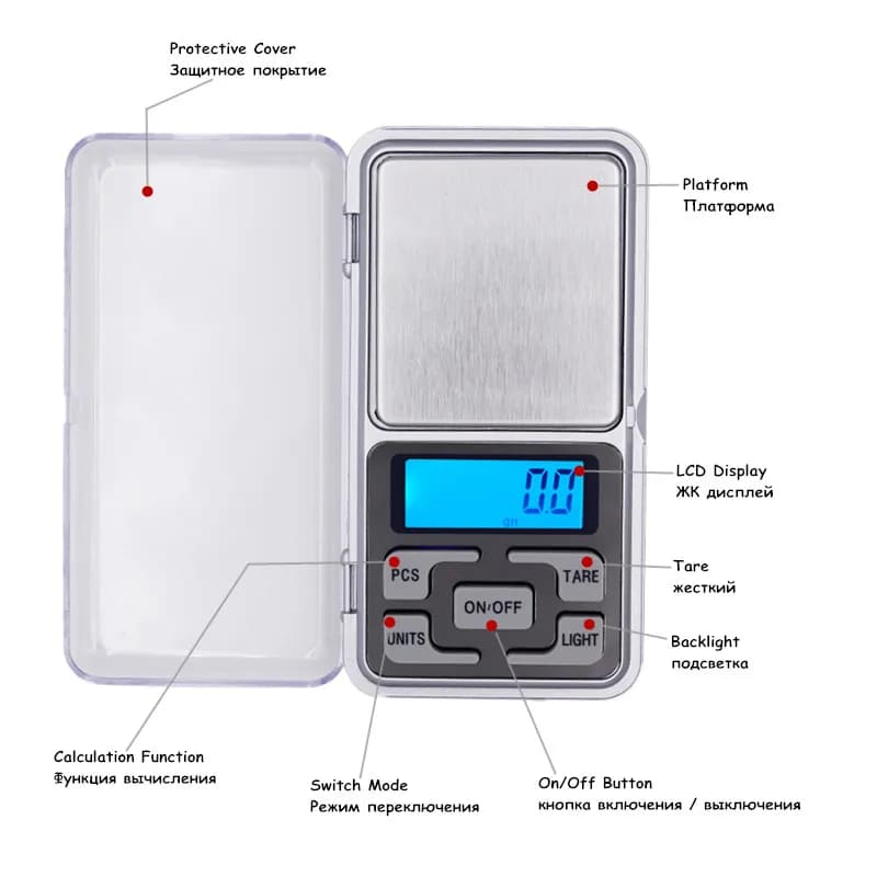 Balance pêche digitale 200g/0.01g - Balance portable précise pour appâts avec boîte retail