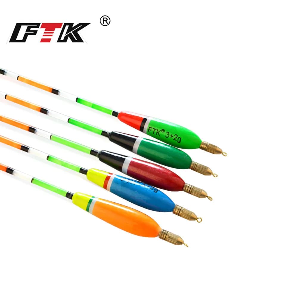 Flotteurs Barguzinsky 5 pièces pour pêche à la carpe - Poids mixtes 3+2g à 6+2g FTK