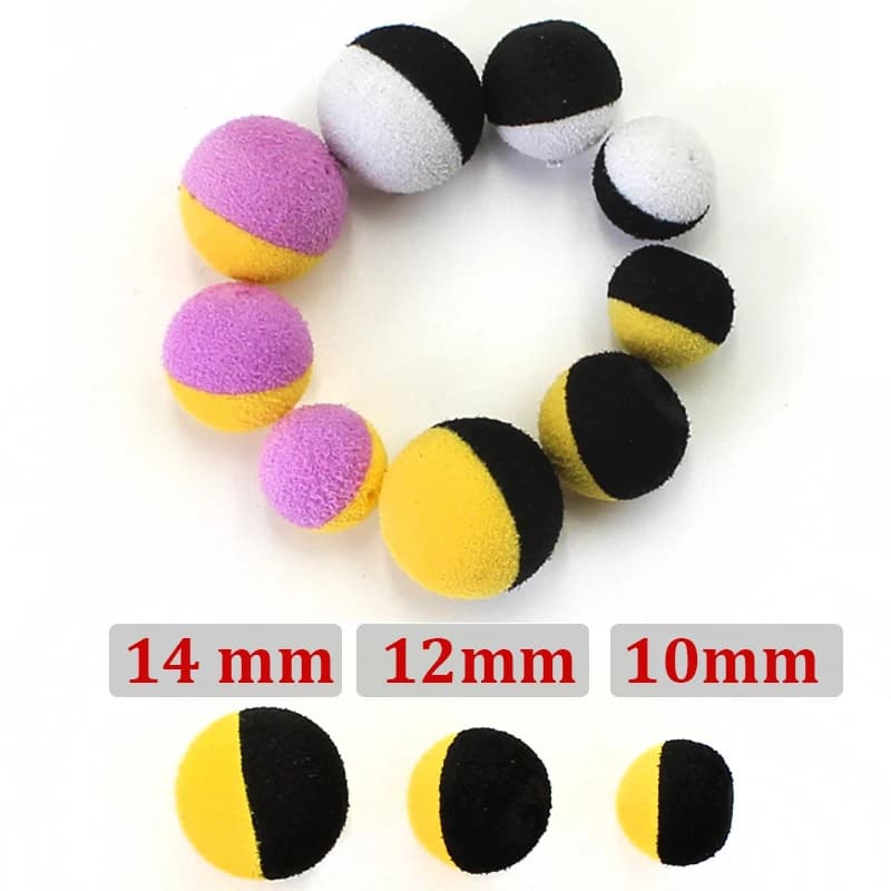Boilies jumeaux bicolores 12-15 pièces - Appât flottant pour méthode feeder et hair rig carpe