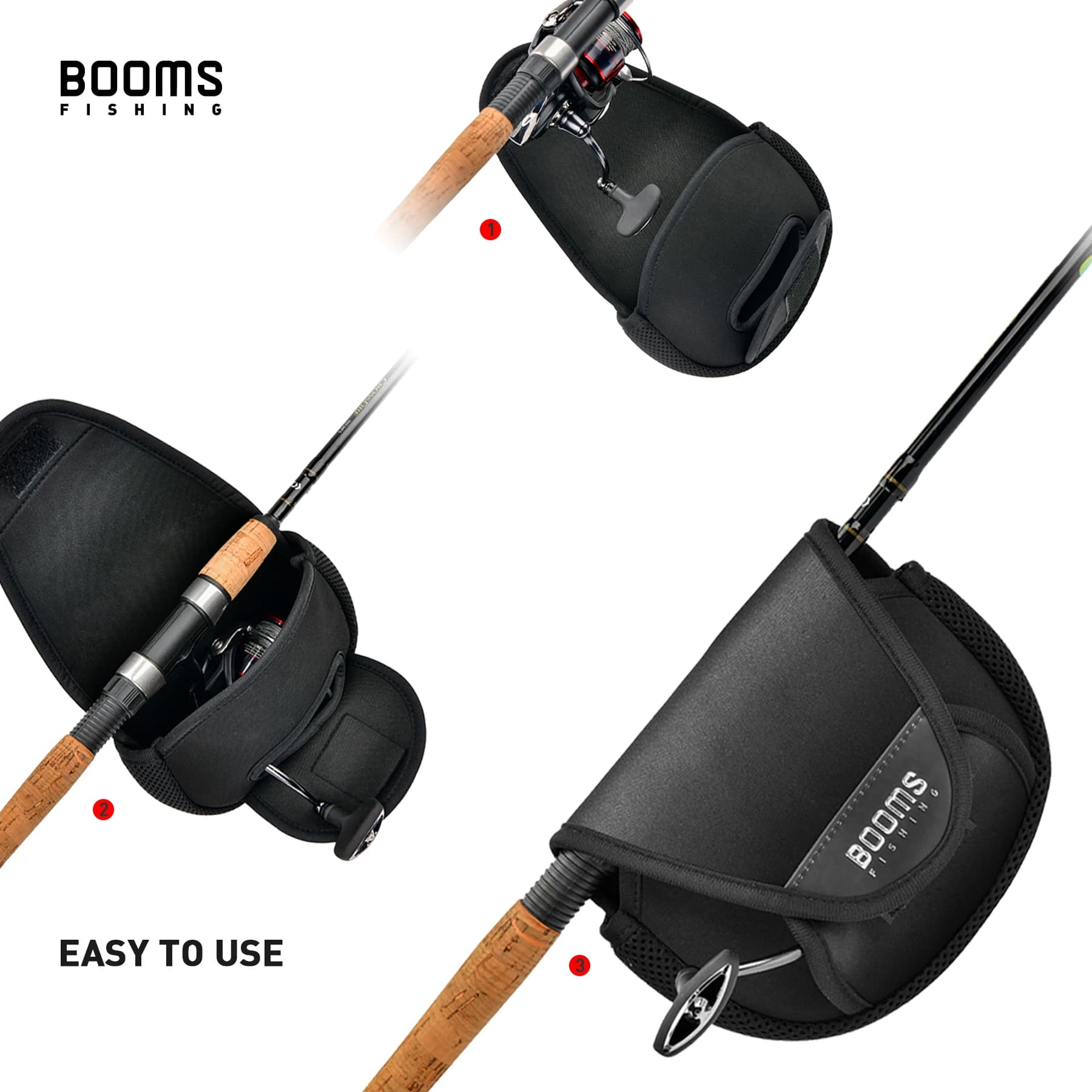 Nouvelle housse protection moulinet pêche Booms RC2 : étui rangement moulinets casting et spinning