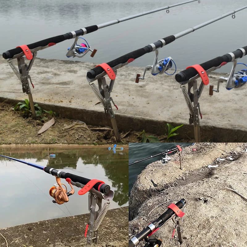 Support de canne à pêche automatique en acier inoxydable réglable et pliable