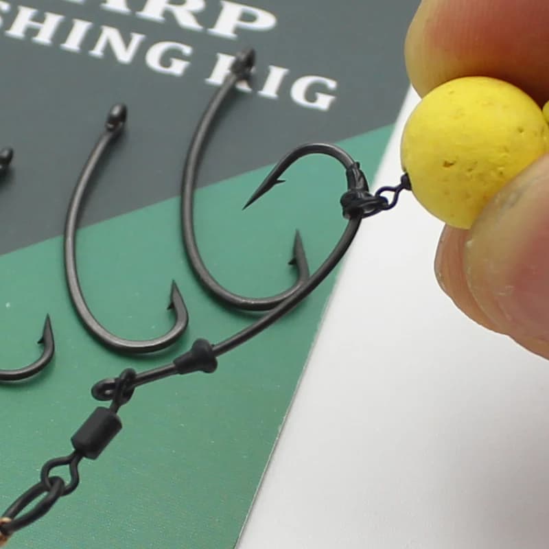Hameçons longue tige 20PCS pour carpe avec revêtement téflon - Accroche robuste pour montage chod rig