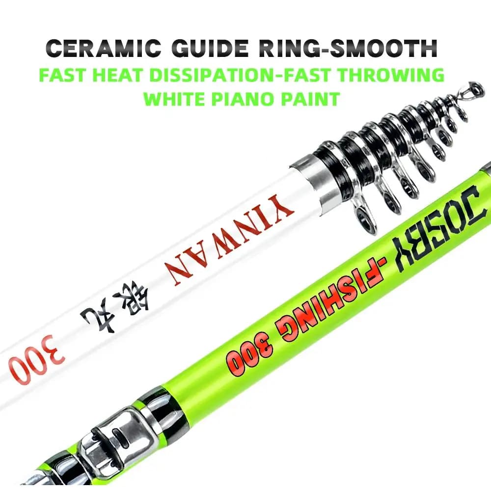 Canne télescopique JOSBY carbone mini portable 1.5 à 3.0m pour pêche rock fishing