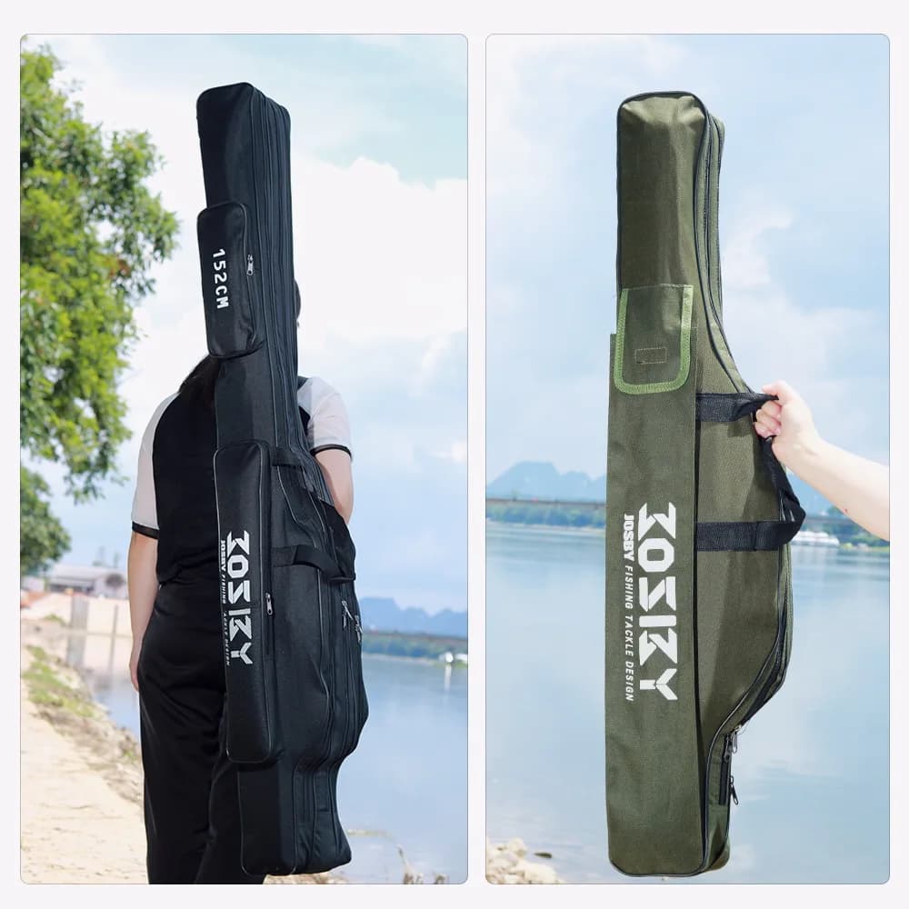 Sac de transport pliable canne à pêche 122cm 152cm 182cm - Étui rangement outils et moulinets portable