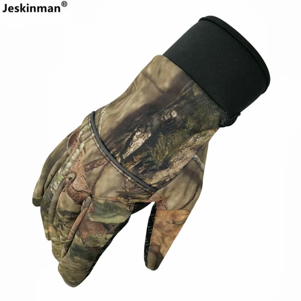 Gants bioniques camouflage arbre pour pêche automne hiver anti-dérapants et thermiques