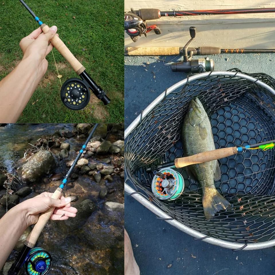 Canne à mouche nymph Maximumcatch 10ft/11ft 2/3/4wt action rapide en fibre de carbone IM10 - 4 sections