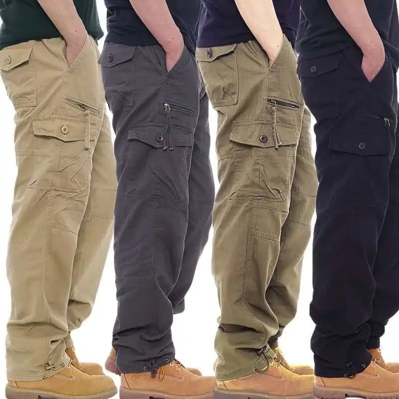 Pantalon cargo militaire coton - Style robuste pour pêche traditionnelle et activités outdoor