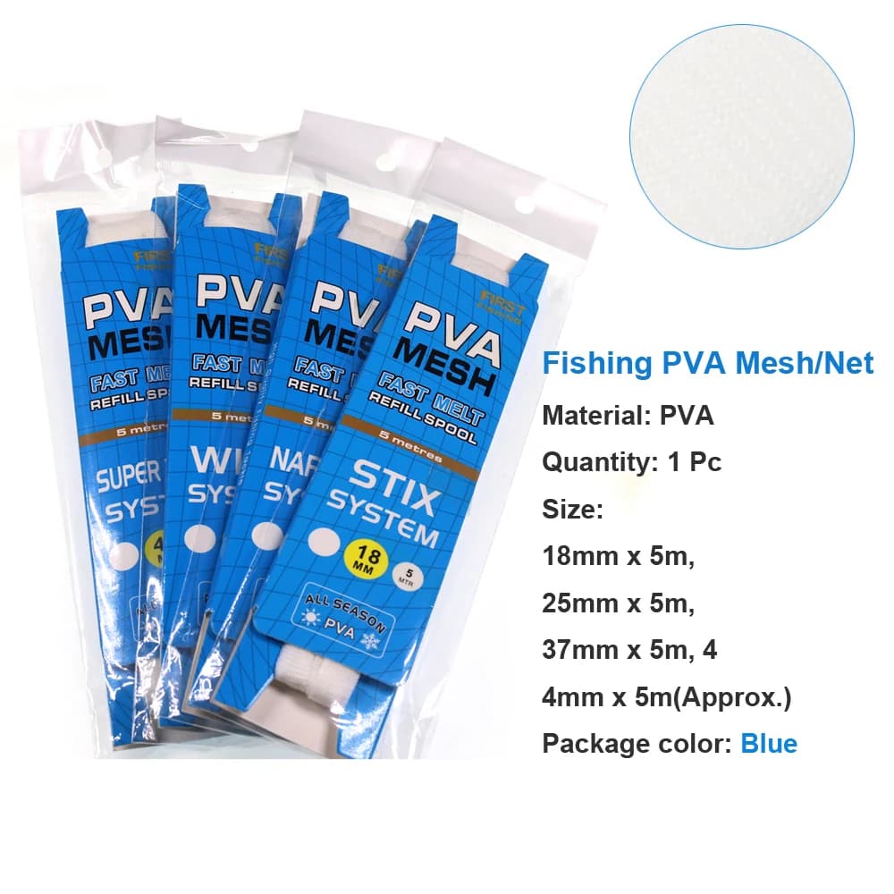 Filet PVA Soluble pour Amorces Carp Fishing - PVA Mesh Groundbait Feeder Bait Wrap Stocking