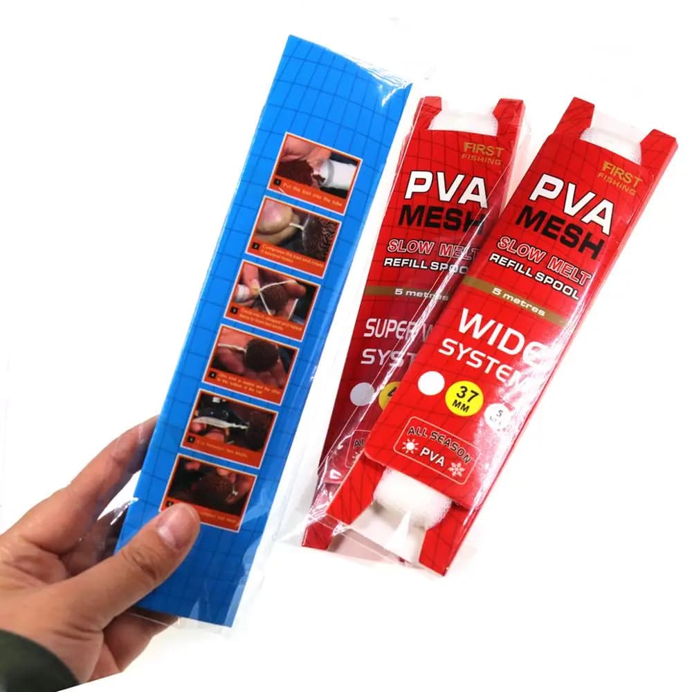 Filet PVA Soluble pour Amorces Carp Fishing - PVA Mesh Groundbait Feeder Bait Wrap Stocking
