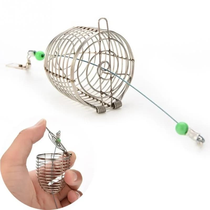 Cage à appâts feeder en acier inoxydable pour la pêche de la carpe et des poissons blancs