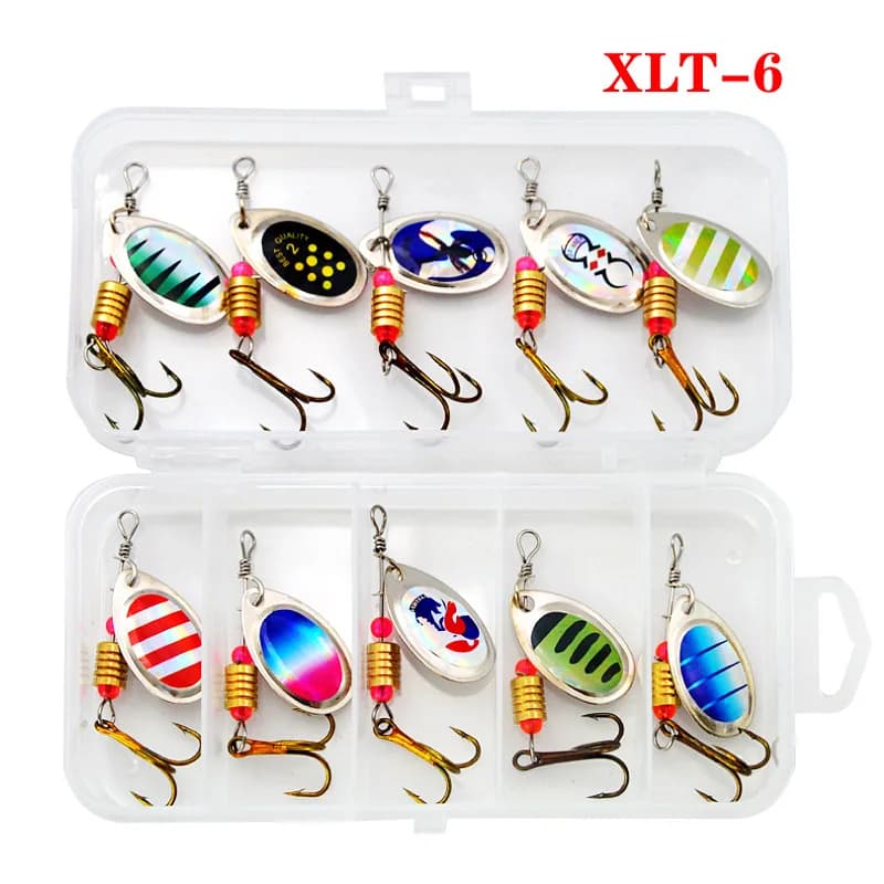 Set de 16 cuillères métalliques spinner pour brochet - Leurres wobblers et crankbaits complets