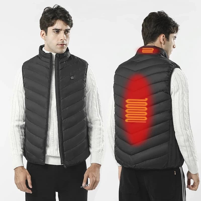 Veste chauffante homme femme hiver 17 zones chauffantes électrique pour pêche et chasse