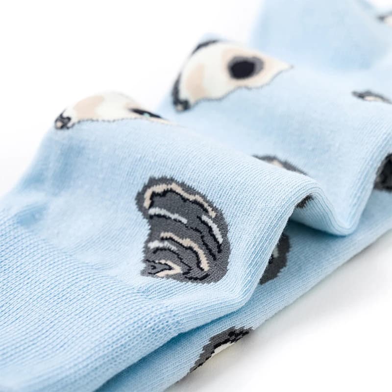 Chaussettes Courtes Femme Harajuku Fruits de Mer Drôles - Design Crevette Calmar Coton Premium Couple