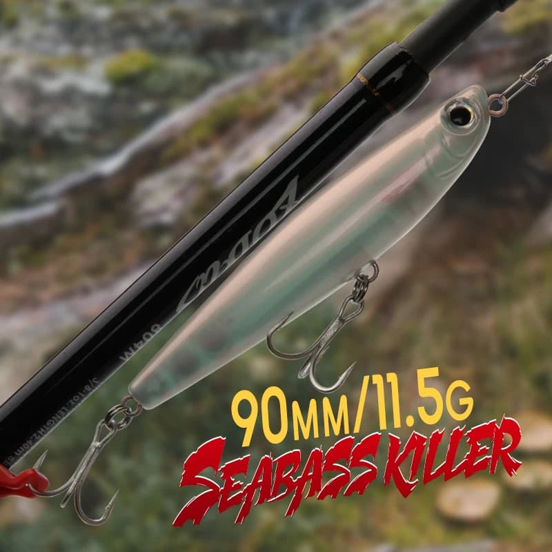 Leurre Wondershot D02 90mm 11.5g tueur de bars 2024 appât artificiel wobbler pour pêche de la carpe et carnassiers