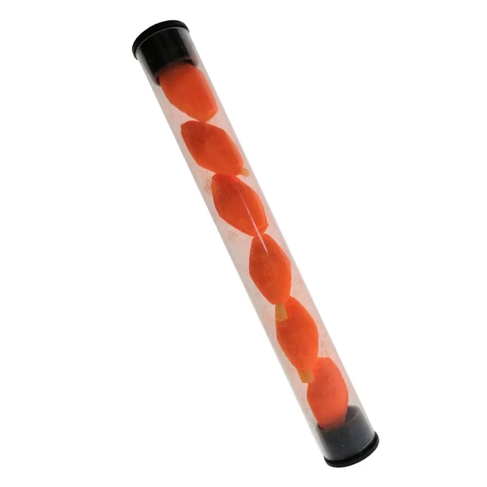 Indicateurs de touche fluorescents orange/jaune pour pêche à la mouche - 6 tubes en mousse haute visibilité