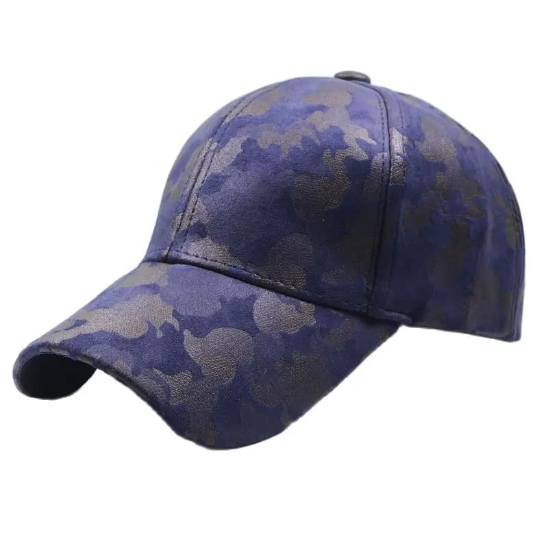 Casquette baseball camouflage cuir suédé pour pêche discrète printemps homme femme
