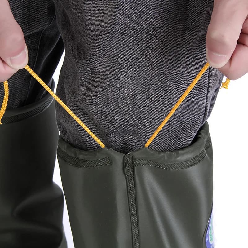 Waders de pêche renforcés imperméables - Pantalon multi-usage avec chaussures antidérapantes intégrées