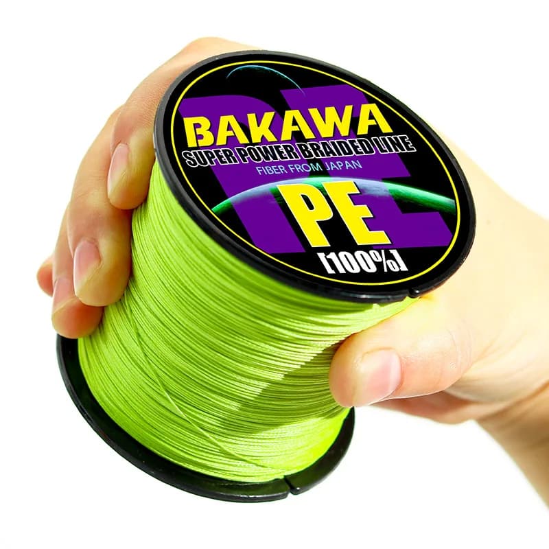 Ligne de pêche BAKAWA PE tressée 4 brins 300m flottante 0.2-0.42mm pour pêche en surface