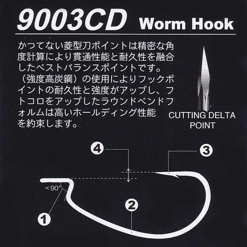 Hameçons Texan Offset BKK 9003CD en acier haute teneur en carbone pour la pêche de la