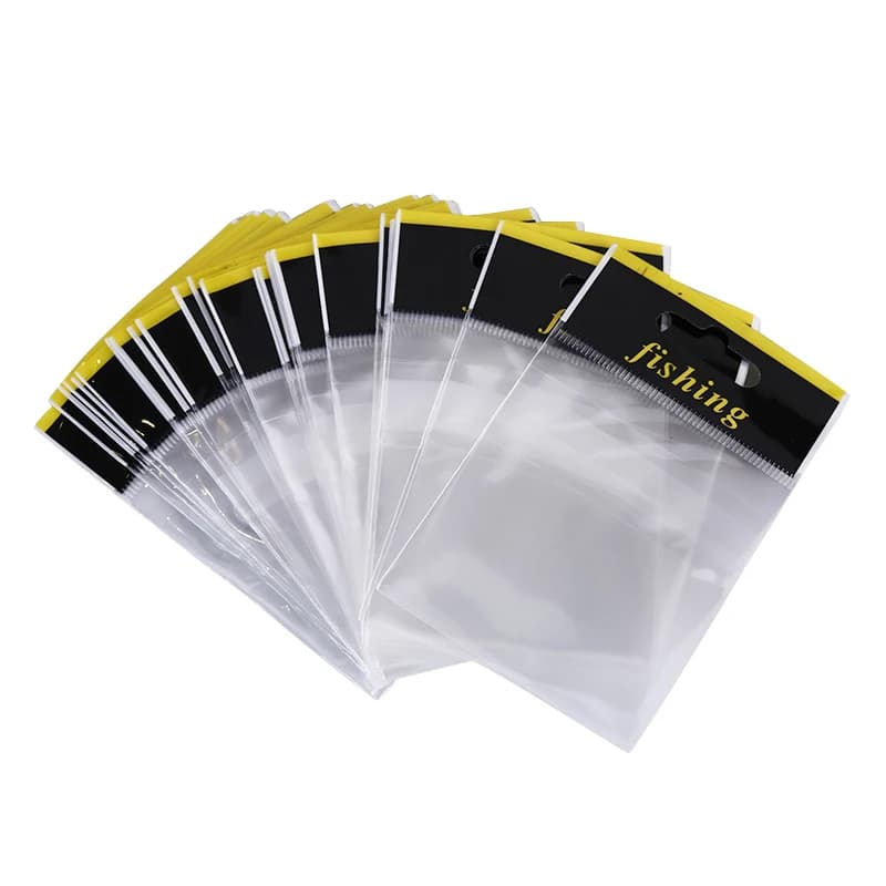 Lot de 100 sachets zippés pour leurres de pêche - emballage plastique à fermeture auto-adhésive