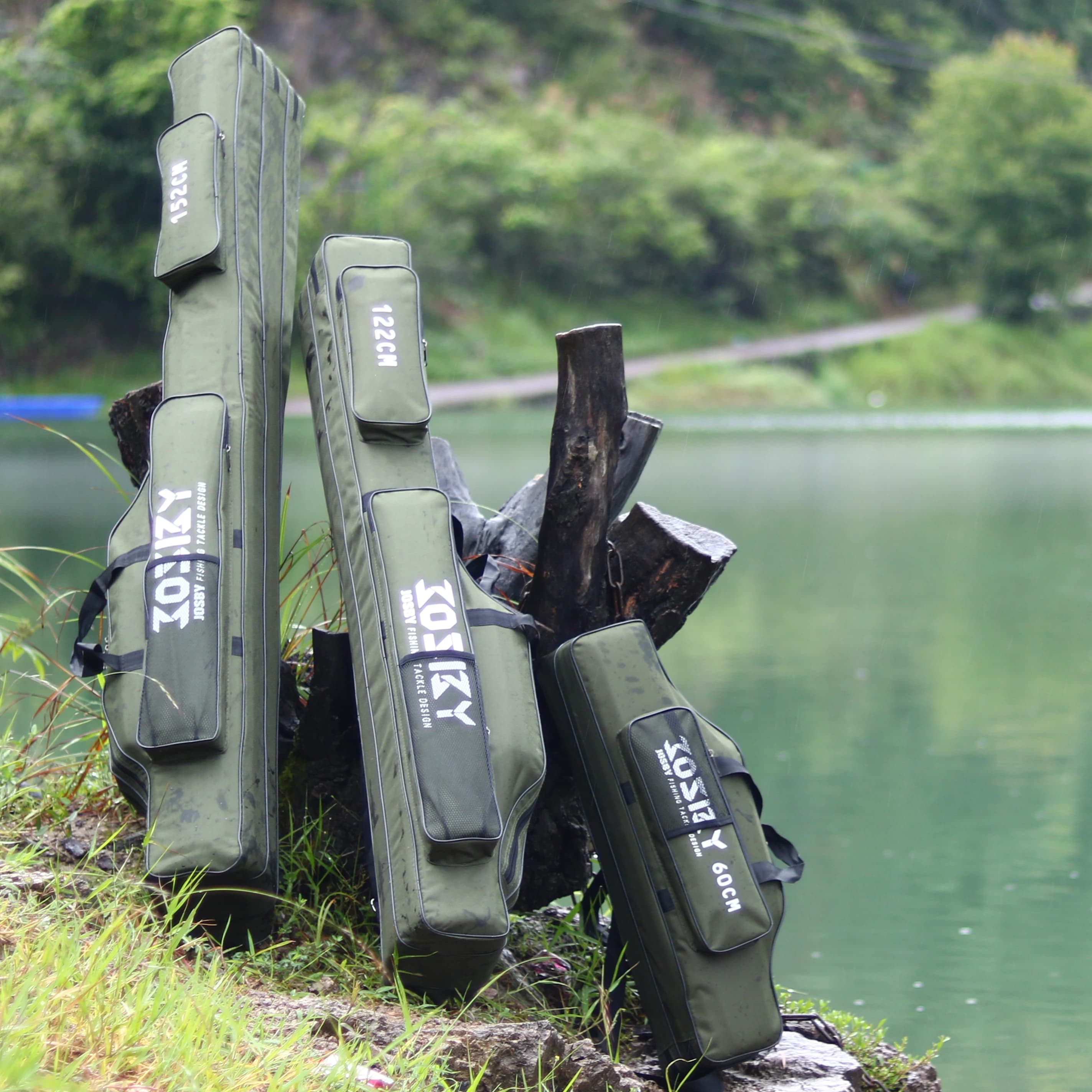 Sac de transport pliable canne à pêche 122cm 152cm 182cm - Étui rangement outils et moulinets portable