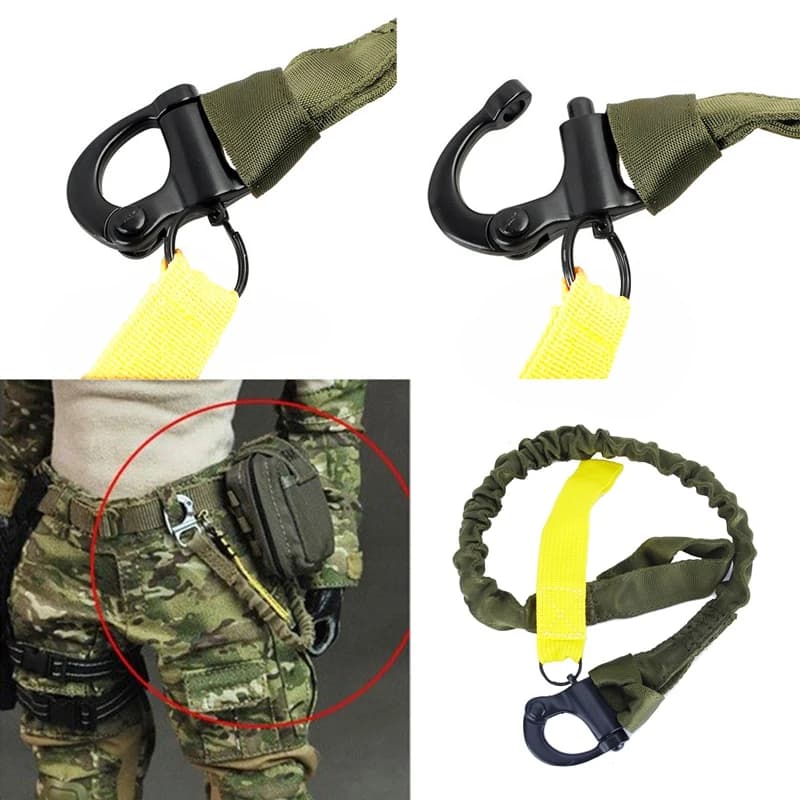 Lanière de sécurité à libération rapide pour pêche - Sangle élastique pour sac banane et équipement