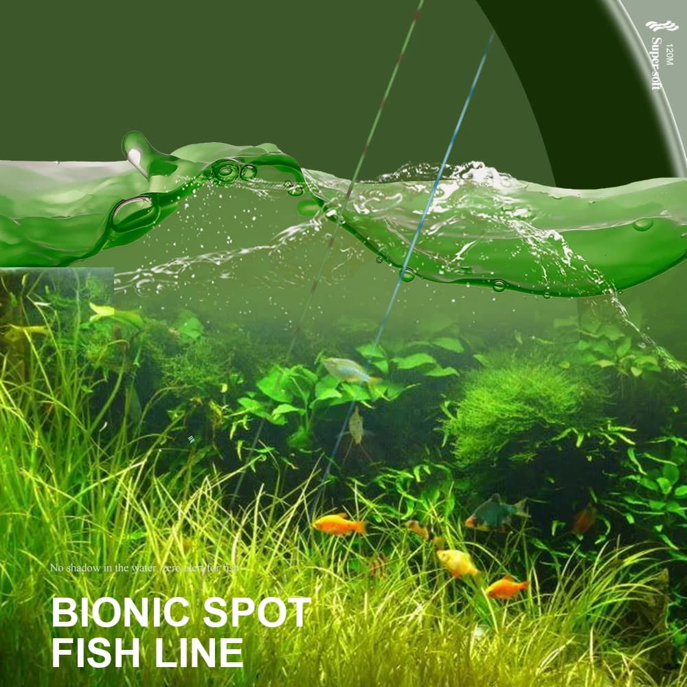 Ligne FTK fluorocarbone tachetée invisible 120m 0.20-0.50mm - Super résistance 4-34LB