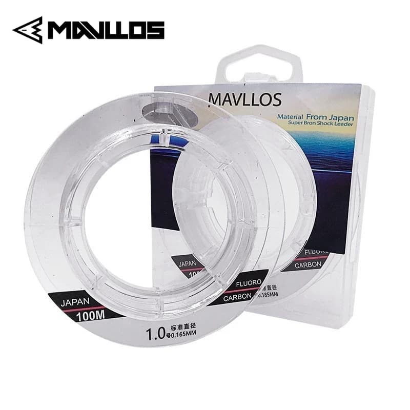 Ligne de pêche fluorocarbone Full Sink Mavllos, 50m 100m, leader carpe monofilament japonais