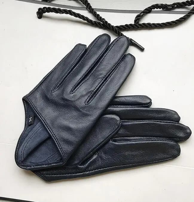 Gants de pêche femme cuir véritable mouton design court mi-paume 8 couleurs pour pêche automne-hiver