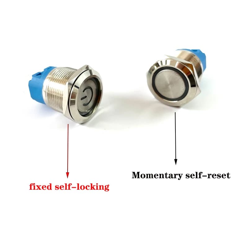 Interrupteur bouton poussoir métallique étanche LED - 5V à 220V pour voiture et moteur