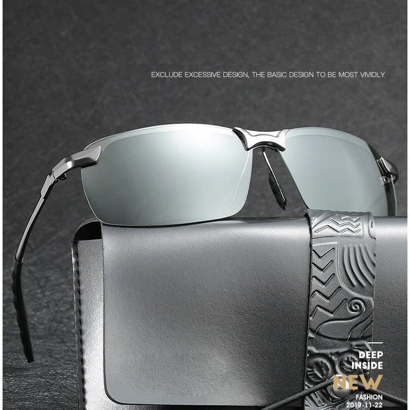 Lunettes photochromiques polarisées pour pêche - Verres caméléon qui changent de couleur jour/nuit